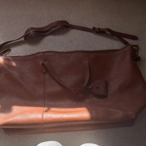 Madewell Brown Leather Travel Bag